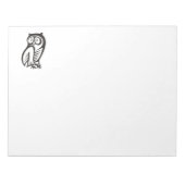 Owl Symbool zwart Notitieblok (Voorkant)