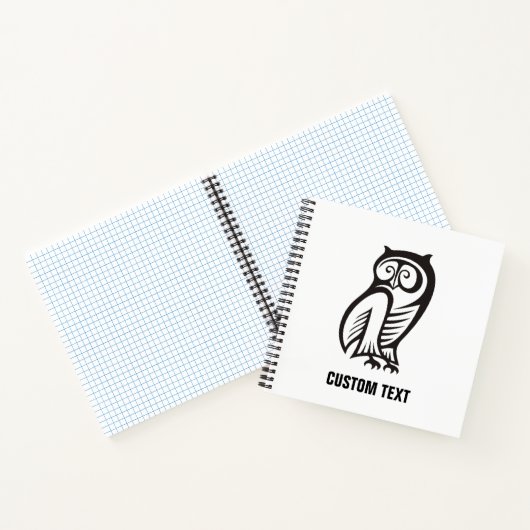 Owl Symbool zwart Notitieboek (Binnen)