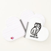 Owl Symbool zwart Notitieboek (Binnen)