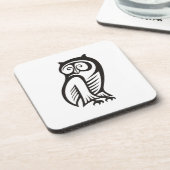 Owl Symbool zwart Onderzetter (Linkerzijde)