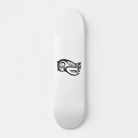 Owl Symbool zwart Persoonlijk Skateboard (Voorkant)