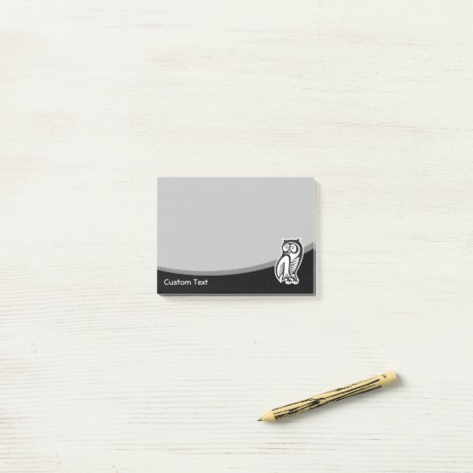 Owl Symbool zwart Post-it® Notes (Op bureau)