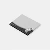 Owl Symbool zwart Post-it® Notes (Schuin)