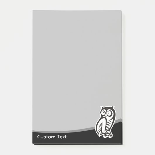 Owl Symbool zwart Post-it® Notes (Voorkant)