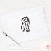Owl Symbool zwart Rechthoekige Sticker (Envelop)
