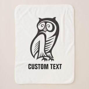 Owl Symbool zwart Sherpa Deken