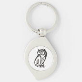 Owl Symbool zwart Sleutelhanger (Voorkant)