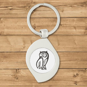 Owl Symbool zwart Sleutelhanger