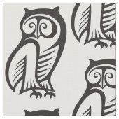 Owl Symbool zwart Stof (Close Up)