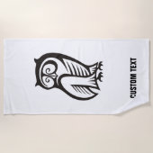 Owl Symbool zwart Strandlaken (Voorkant)