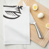 Owl Symbool zwart Theedoek (Quarter Fold)