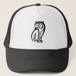 Owl Symbool zwart Trucker Pet