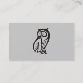 Owl Symbool zwart Visitekaartje (Achterkant)