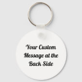 Owl Symbool zwarte Sleutelhanger (Achterkant)