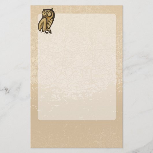 Owl Symboolkleur Briefpapier (Voorkant)