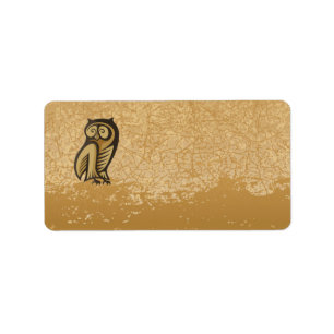 Owl Symboolkleur Etiket