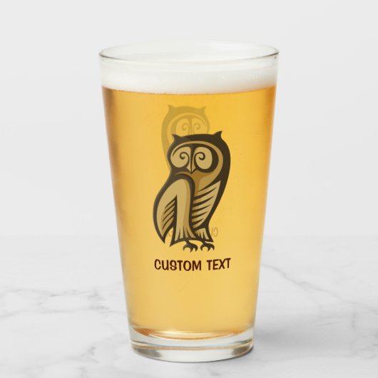 Owl Symboolkleur Glas (Voorkant gevuld)