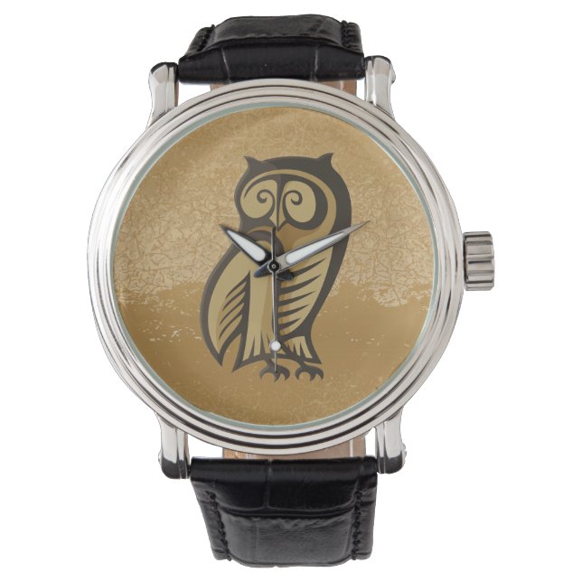 Owl Symboolkleur Horloge (Voorkant)