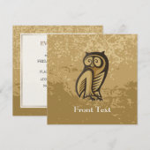 Owl Symboolkleur Kaart (Voorkant / Achterkant)