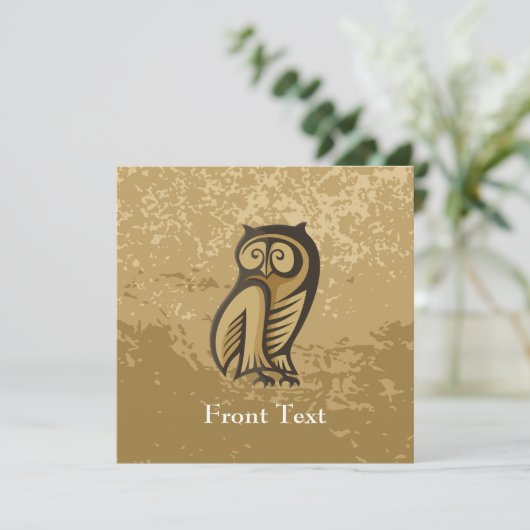 Owl Symboolkleur Kaart (Staand voorkant)