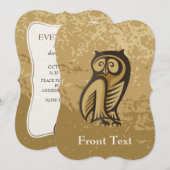 Owl Symboolkleur Kaart (Voorkant / Achterkant)