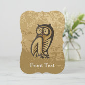 Owl Symboolkleur Kaart (Staand voorkant)