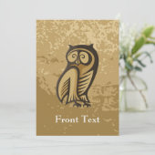 Owl Symboolkleur Kaart (Staand voorkant)