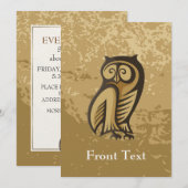 Owl Symboolkleur Kaart (Voorkant / Achterkant)