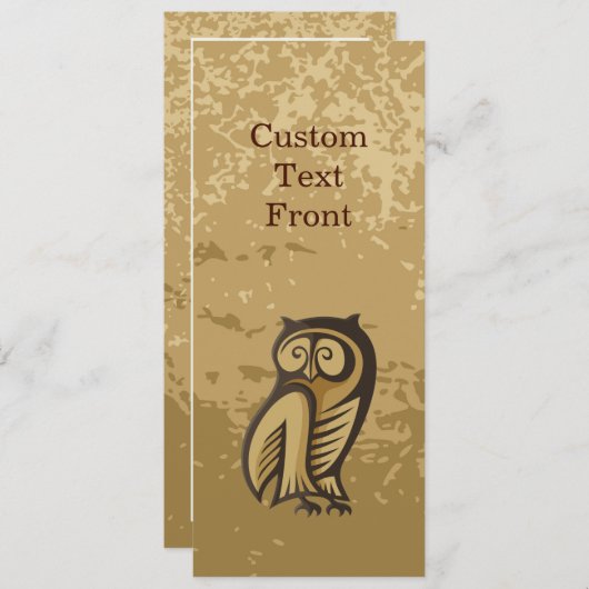 Owl Symboolkleur Kaart (Voorkant / Achterkant)