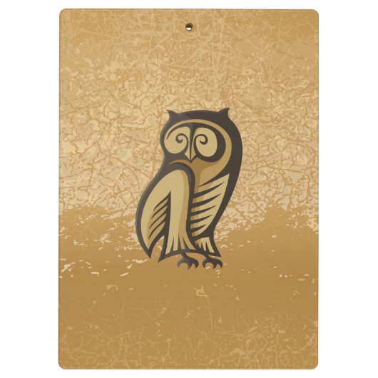 Owl Symboolkleur Klembord (Achterkant)
