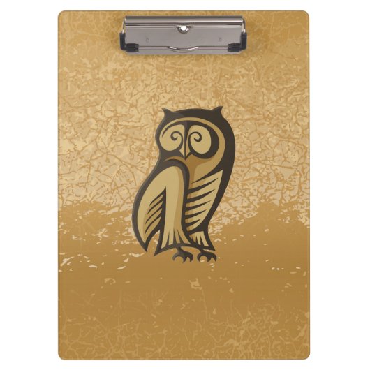 Owl Symboolkleur Klembord (Voorkant)