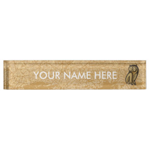 Owl Symboolkleur Naambordje