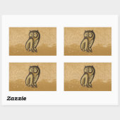 Owl Symboolkleur Rechthoekige Sticker (Vel)