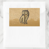Owl Symboolkleur Rechthoekige Sticker (Tas)