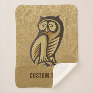 Owl Symboolkleur Sherpa Deken