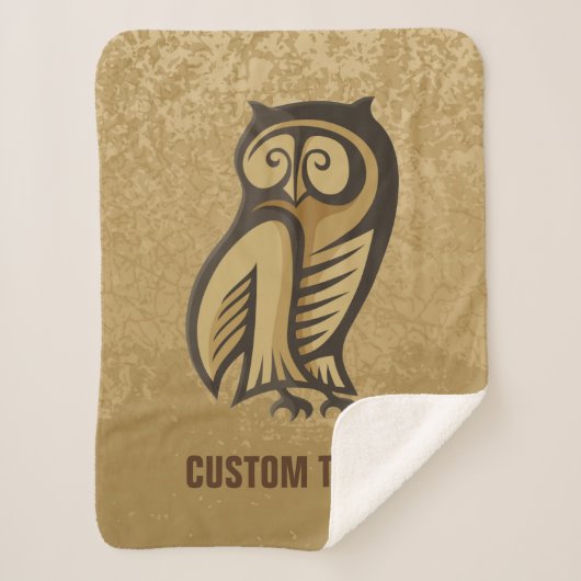 Owl Symboolkleur Sherpa Deken (Voorkant)