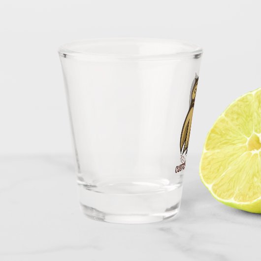 Owl Symboolkleur Shot Glas (Links)