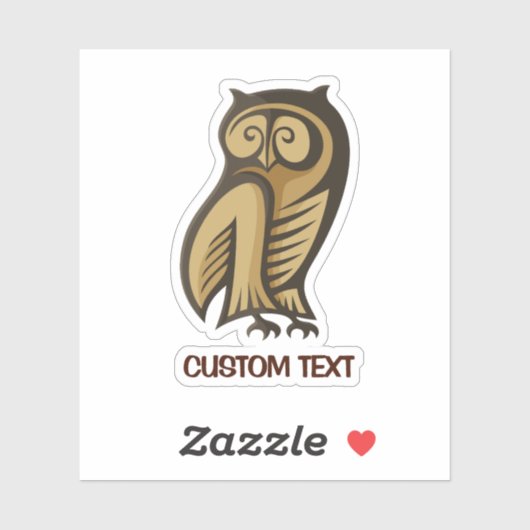 Owl Symboolkleur Sticker (Vel)