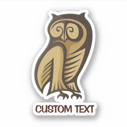 Owl Symboolkleur Sticker (Voorkant)