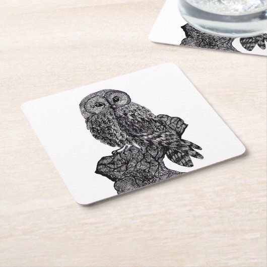 Owl table onderzetter (Schuin)