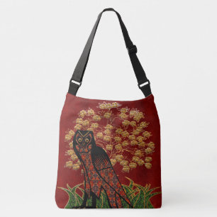 Owl Tapestry Crossbody Tas