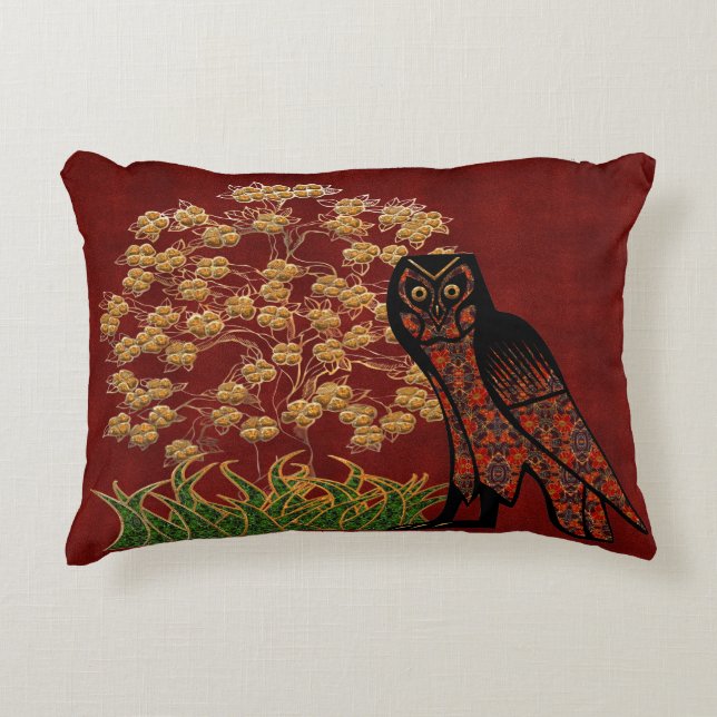 Owl Tapestry Decoratief Kussen (Voorkant)