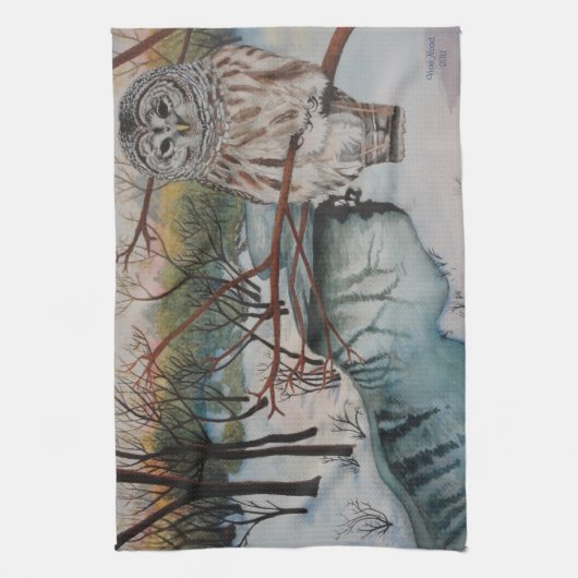 Owl Tea Towel Theedoek (Verticaal)