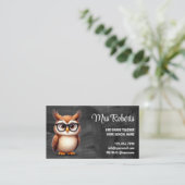 OWL Teacher Educator Krijtbord Achtergrond Visitekaartje (Staand voorkant)