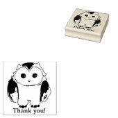 Owl,  thank you! rubberstempel (Gestempeld)