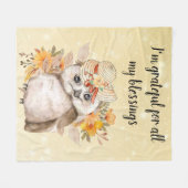 owl Thanksgiving Decor Fall Farmhouse  Fleece Deken (Voorkant (Horizontaal))