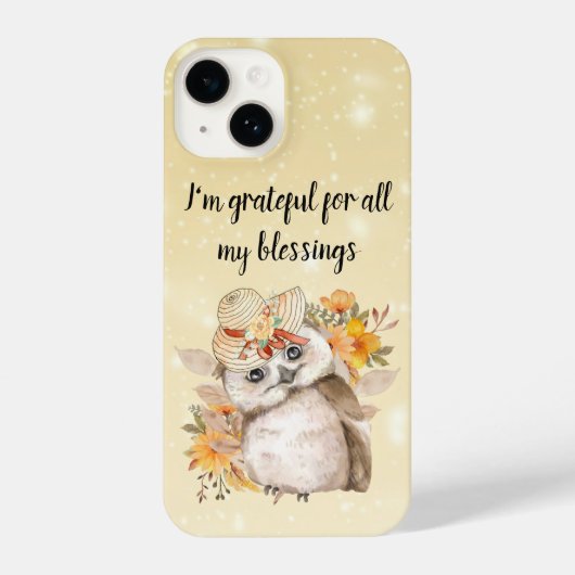 owl Thanksgiving Decor Fall Farmhouse  iPhone Hoesje (Achterkant)