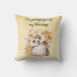 owl Thanksgiving Decor Fall Farmhouse Kussen