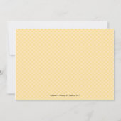 Owl Thleing Baby shower nodigt gele uitnodigingen  (Achterkant)