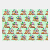 Owl Thmed Birthday and Kerstmis Inpakpapier Vel (Voorkant 3)